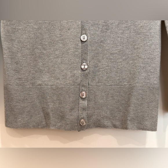 Premise Studio Cardigan Sweater Button Up Mist Gray Heather Medium Workwear Cozy - Picture 6 of 11